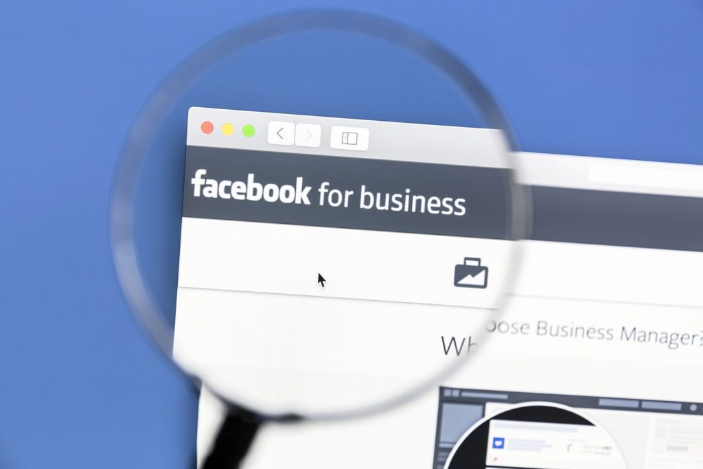 facebook for business zoomed in