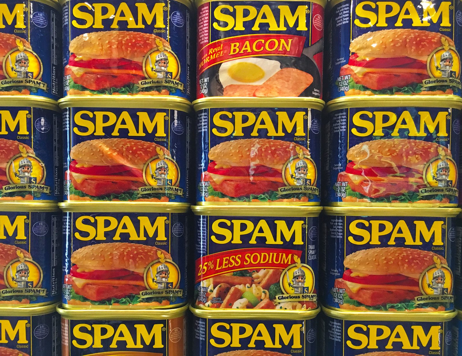 spam display spam cans repeating pattern
