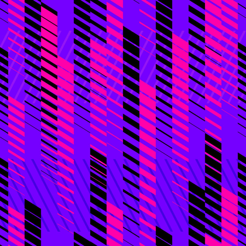 Vector abstract geometric seamless pattern with fading lines, tracks, halftone stripes. Extreme sport style texture, new urban art. Trendy background in bright neon colors, pink, purple, black, blue. Sports pattern. Urban pattern. Neon pattern.